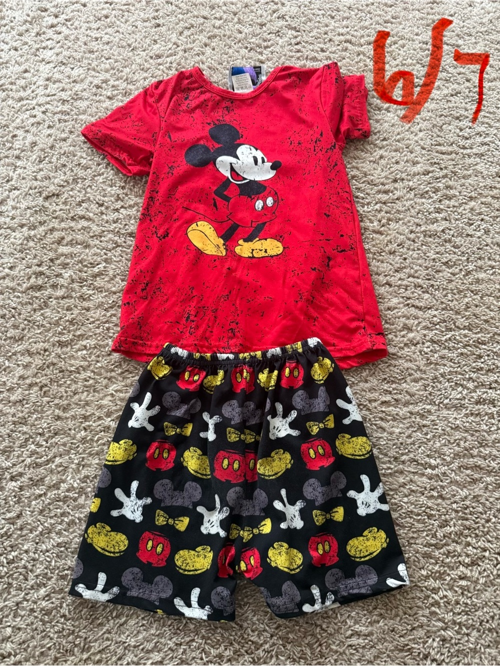 Kids Red Mickey Mouse Set